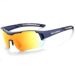 Okulary przeciwsłoneczne do jazdy na rowerze MTB. Niebieskie okulary przeciwsłoneczne ROCKBROS. Za 123.60 zł.