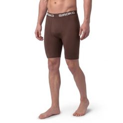 Męskie spodenki sportowe Siroko Bshorts Brown M. Brązowe bielizna termoaktywna SIROKO, m, bez wzorów, z materiału, bez ramiączek, do biegania. Za 116.00 zł.