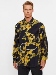 Versace Jeans Couture Koszula 75GAL2R0 Czarny Regular Fit. Czarne koszule Versace Jeans Couture, m, bez wzorów, z bawełny, bez kołnierzyka, bez ramiączek. Za 1,799.00 zł.