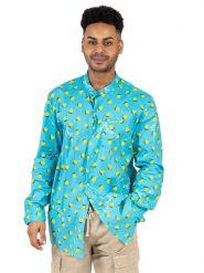 Isla Bonita by SIGRIS Koszula w kolorze turkusowo-żółtym rozmiar: XL. Niebieskie koszule Isla Bonita by SIGRIS, xl, bez wzorów, z bawełny, bez kołnierzyka, bez ramiączek. Za 114.98 zł.