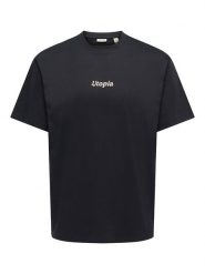 ONLY & SONS Koszulka "Onsfred" w kolorze czarnym rozmiar: M. Czarne bezrękawniki Only & Sons, m, bez wzorów, z bawełny, bez kołnierzyka, bez ramiączek. Za 77.95 zł.