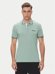 BOSS Polo Paddy Pro 50469102 Zielony Regular Fit. Zielone koszulki polo Boss, m, bez wzorów, z bawełny, bez kołnierzyka, bez ramiączek. Za 379.99 zł.