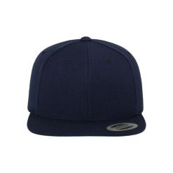 Klasyczna Czapka Snapback Dla Dorosłych Unisex. Niebieskie czapki z daszkiem FLEXFIT, bez wzorów. Za 61.99 zł.