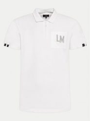 La Martina Polo YMP015 JS324 Biały Regular Fit. Białe koszulki polo La Martina, l, bez wzorów, z bawełny, bez kołnierzyka, bez ramiączek. Za 729.99 zł.