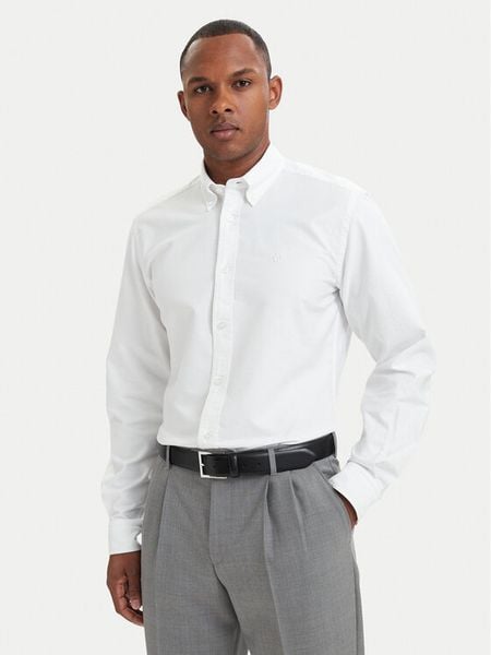 BOSS Koszula H-Liam 50566988 Biały Regular Fit. Białe koszule Boss, l, bez wzorów, z bawełny, bez kołnierzyka, bez ramiączek. Za 549.99 zł.