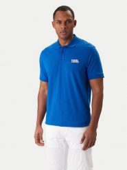KARL LAGERFELD Polo 745780 561235 Niebieski Regular Fit. Niebieskie koszulki polo KARL LAGERFELD, m, bez wzorów, z bawełny, bez kołnierzyka, bez ramiączek. Za 309.99 zł.