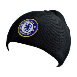 Czapka zimowa Chelsea Londyn - licencjonowana. Czarne czapki zimowe CHELSEA, bez wzorów. Za 97.99 zł.