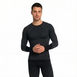 Koszulka termoaktywna męska Risalti Energy High Neck. Szare bielizna termoaktywna Aulp, m, bez wzorów, bez ramiączek. W wyprzedaży za 119.99 zł.