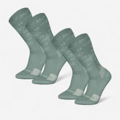Skarpety turystyczne SH500 Mid. Skarpety QUECHUA, bez wzorów, z elastanu. Za 69.99 zł.