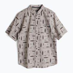 Koszula męska KAVU Juan. Brązowe koszule KAVU, m, bez wzorów, bez kołnierzyka, bez ramiączek. Za 219.99 zł.