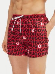HUGO Szorty kąpielowe Tortuga 50535412 Czerwony Regular Fit. Czerwone kąpielówki Hugo, l, bez wzorów, z syntetyku. Za 239.99 zł.