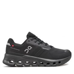 Buty do biegania On. Czarne buty do biegania On, bez wzorów, bez zapięcia, do biegania. Za 849.99 zł.