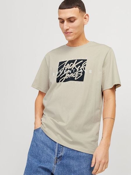 Jack & Jones Koszulka "Colton" w kolorze beżowym rozmiar: L. Brązowe bezrękawniki Jack & Jones, l, bez wzorów, z bawełny, bez kołnierzyka, bez ramiączek. Za 48.28 zł.
