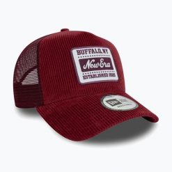 Czapka z daszkiem New Era NE Patch Cord Trucker. Czerwone czapki z daszkiem New Era, na zimę, bez wzorów. Za 149.99 zł.