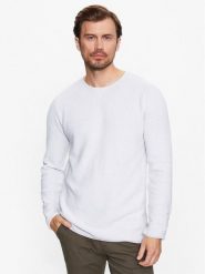 INDICODE Bluza Kristian 35-128 Biały Regular Fit. Białe bluzy INDICODE, m, bez wzorów, z bawełny, bez kaptura. Za 89.99 zł.