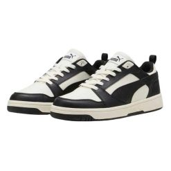 Męskie Buty Treningowe Rebound V6 CV Low Cut. Białe buty turystyczne Puma, bez wzorów, z gumy, bez zapięcia, trekkingowe. Za 329.99 zł.