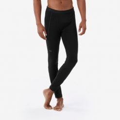 Legginsy trekkingowe męskie Forclaz MT500 merino. Czarne legginsy długie sportowe FORCLAZ, l, bez wzorów, z dzianiny, trekkingowe. Za 179.99 zł.