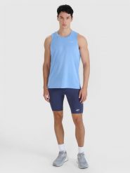 4F Legginsy kolarki do biegania szybkoschnące męskie - szare L. Szare legginsy długie sportowe 4F, l, bez wzorów, z dzianiny, z podwyższonym stanem, do biegania. Za 149.99 zł.