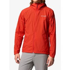 Kurtka przeciwwiatrowa Columbia Loop Trail II Windbreaker. Czerwone kurtki softshell Columbia, bez wzorów, z softshellu, bez kaptura. Za 414.69 zł.
