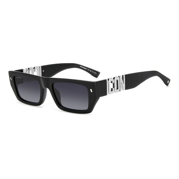 Okulary przeciwsłoneczne DSQUARED2 ICON 0011/S 807 dla mężczyzn, rozmiar 54 mm. Czarne okulary przeciwsłoneczne Dsquared, prostokątne. Za 1,070.40 zł.