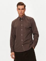 Selected Homme Koszula 16094903 Brązowy Slim Fit. Brązowe koszule Selected Homme, m, bez wzorów, z bawełny, bez kołnierzyka, bez ramiączek. Za 149.99 zł.