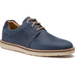 Półbuty CLARKS - Grandin Plain 261399977 Navy Leather. Eleganckie półbuty marki Clarks. W wyprzedaży za 209.00 zł.