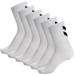 Skarpetki białe Humel hmlCHEVRON 6-PACK SOCKS uniwersalne. Białe skarpety Hummel, bez wzorów. Za 89.99 zł.