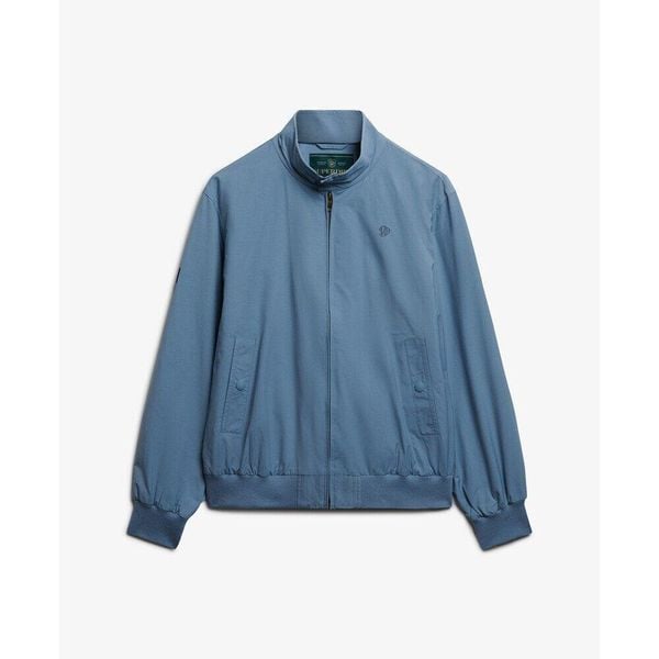 Klasyczna kurtka Superdry Harrington. Niebieskie kurtki Superdry, xl, bez wzorów, bez kaptura. Za 526.35 zł.