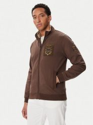Aeronautica Militare Bluza 262FE2136UF00662 Brązowy Regular Fit. Brązowe bluzy Aeronautica Militare, m, bez wzorów, bez kaptura. Za 799.99 zł.