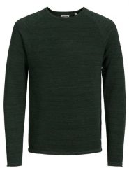 Jack & Jones Sweter "Hill" w kolorze ciemnozielonym rozmiar: S. Zielone swetry nierozpinane Jack & Jones, s, bez wzorów, bez kołnierzyka, bez ramiączek. Za 88.02 zł.