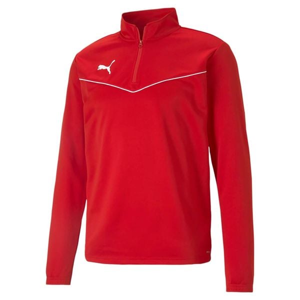 Puma Teamrise 1/4 Zip Top Czerwona Bluza Dorosłych. Białe bluzy Puma, m, bez wzorów, bez kaptura. Za 214.00 zł.