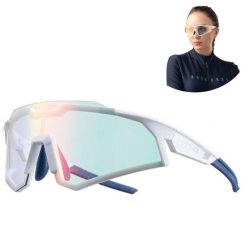 Okulary rowerowe Rockbros polaryzacyjne uv400 z etui - białe, uniseks. Niebieskie okulary przeciwsłoneczne ROCKBROS. Za 96.99 zł.