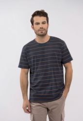 T-shirt w paski T-ALLY. T-shirty Volcano, l, z aplikacjami, z bawełny, bez kołnierzyka, bez ramiączek. Za 79.99 zł.
