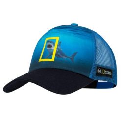 Czapka z daszkiem dla dorosłych Buff National Geographic Trucker Cap L/XL. Niebieskie czapki z daszkiem Buff, bez wzorów, z elastanu. W wyprzedaży za 104.93 zł.