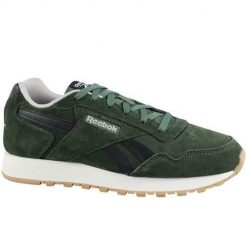 Buty do chodzenia męskie Reebok Glide. Zielone buty sportowe casual Reebok, bez wzorów, z materiału, bez zapięcia. Za 376.00 zł.