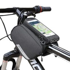 Czarna torba na ramę rowerową Wozinsky 1,5L. Czarne torby na ramię Wozinsky, bez wzorów, z materiału, na ramię, bez dodatków. Za 107.60 zł.