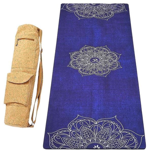 Antypoślizgowa mata do jogi Comfort 5mm, guma-mikrofibra +Torba z korka Mandala. Brązowe torby na ramię ACHAMANA, bez wzorów, z bawełny, na ramię, duże, zamszowe, bez dodatków. Za 550.00 zł.