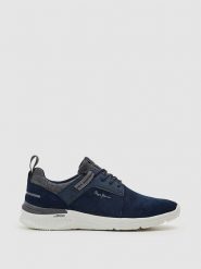 Pepe Jeans FOOTWEAR Sneakersy w kolorze granatowym rozmiar: 41. Niebieskie buty sportowe casual Pepe Jeans FOOTWEAR, bez wzorów, z jeansu, bez zapięcia. Za 241.56 zł.