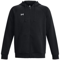 Bluza z kapturem Under Armour UA Rival Fleece FZ, Mężczyźni. Czarne bluzy z kapturem Under Armour, m, bez wzorów, z bawełny, z kapturem. Za 286.45 zł.