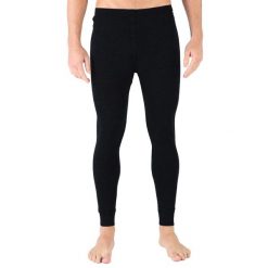 Atlas - Męskie Leginsy z 100% Wełny Merino (195 g/m²) S, Czarny. Czarne bielizna termoaktywna WOOLONA, m, bez wzorów, z materiału, bez ramiączek, do biegania. Za 297.00 zł.