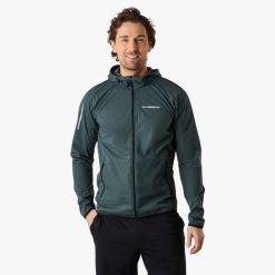 Kurtka do biegania męska Swedemount Ultra Light Running Jacket wiatroszczelna. Czarne kurtki SWEDEMOUNT, m, bez wzorów, z materiału, z kapturem. Za 329.99 zł.