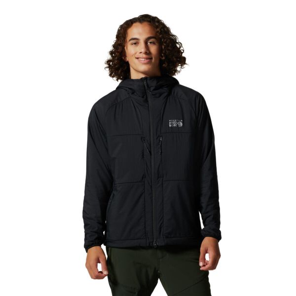 Kurtka turystyczna Mountain Hardwear Kor AirShell™. Czarne kurtki MOUNTAIN HARDWEAR, l, bez wzorów, z materiału, bez kaptura. Za 754.50 zł.