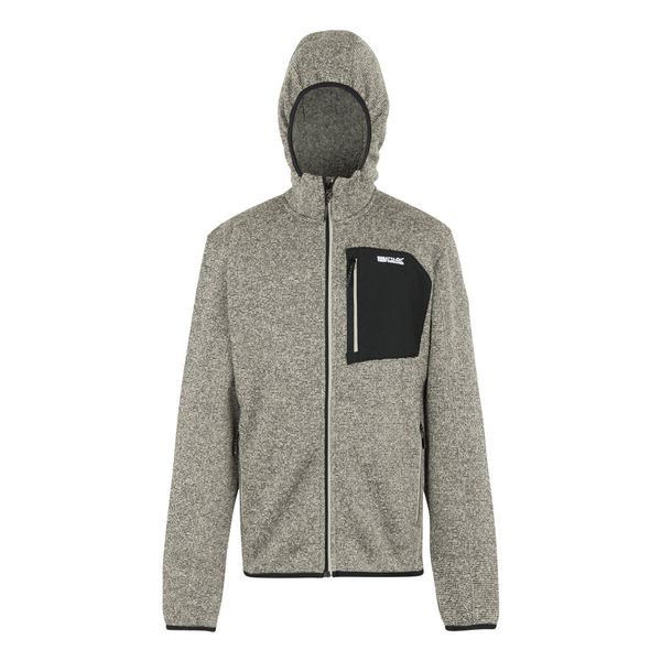 Bluza Polarowa Męska Melanżowy Pełen Suwak Newhill. Szare bluzy z kapturem Regatta, l, bez wzorów, z dzianiny, z kapturem. Za 319.99 zł.