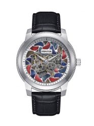 Heritor Zegarek kwarcowy "Emmanuel" w kolorze srebrno-czarnym ze wzorem rozmiar: onesize. Czarne, analogowe zegarki Heritor, ze stali. Za 674.99 zł.