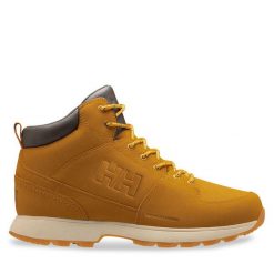 Trekkingi Helly Hansen. Brązowe botki sznurowane Helly Hansen, bez wzorów, bez obcasa, bez zapięcia. Za 409.99 zł.