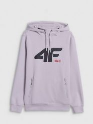 4F Bluza dresowa regular z kapturem męska - szara L. Szare bluzy 4F, l, bez wzorów, z dresówki, z kapturem. Za 189.99 zł.