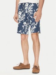 Tommy Hilfiger Szorty materiałowe Harlem MW0MW38847 Granatowy Regular Fit. Niebieskie szorty Tommy Hilfiger, m, bez wzorów, ze lnu. Za 369.99 zł.