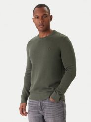 Tommy Jeans Sweter DM0DM21787 Zielony Regular Fit. Zielone swetry rozpinane Tommy Jeans, m, bez wzorów, z bawełny, bez kołnierzyka, bez ramiączek. Za 389.99 zł.