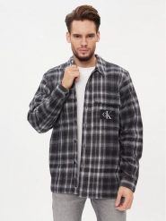 Calvin Klein Jeans Koszula J30J323967 Szary Regular Fit. Szare koszule Calvin Klein Jeans, m, bez wzorów, z bawełny, bez kołnierzyka, bez ramiączek. Za 569.99 zł.