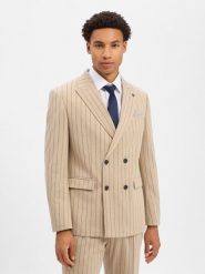 Finshley & Harding London marynarka z zestawu modułowego Mężczyźni Comfort Fit beżowy, 52. Brązowe garnitury Finshley & Harding London, do pracy, m, bez wzorów. Za 799.95 zł.